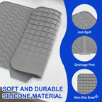 Premium Silicone Dish Drying Mat with Built-in Drainage Spout | Heat Resistant & Anti-Slip Kitchen Countertop Organizer