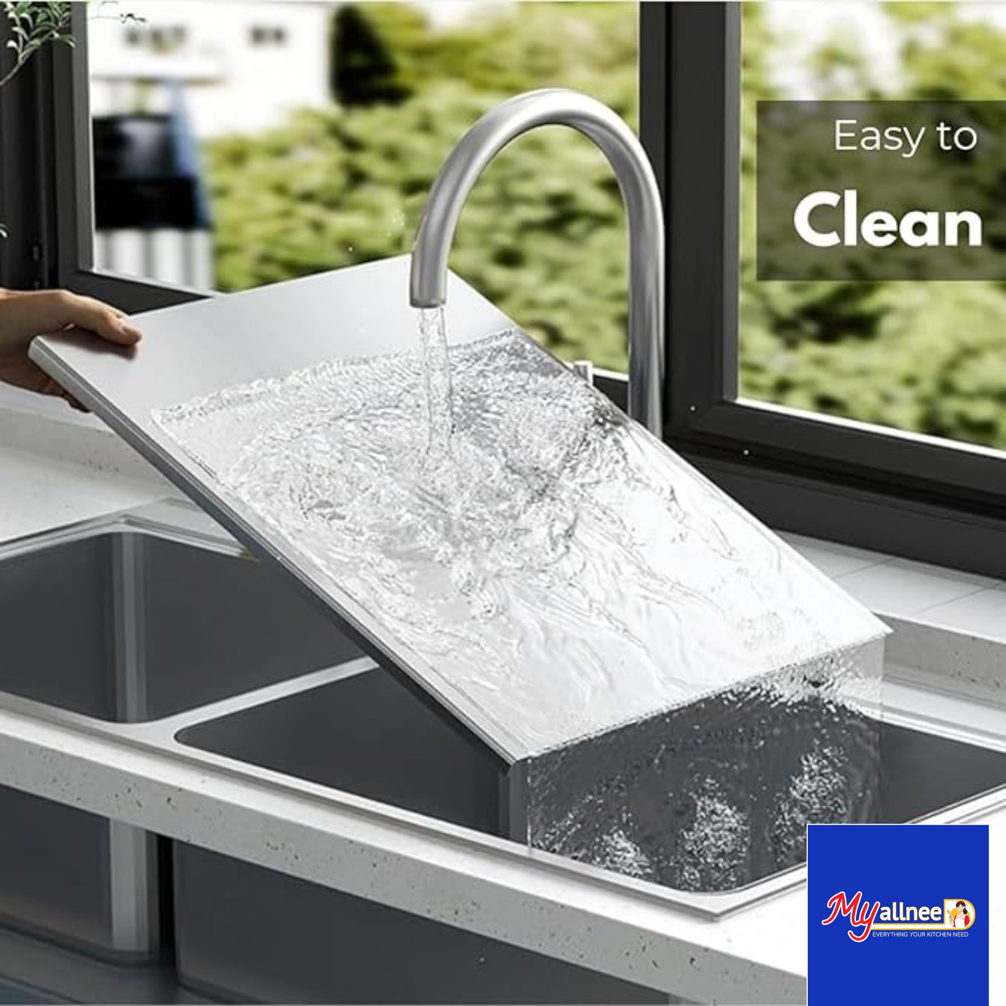 Say Goodbye to Bacteria: Invest in Myallneed High-Grade Premium Stainless Steel Chopping Board — The Last Board You’ll Ever Need | 100% Hygienic & Lifetime Durable | Invest in Your Family’s Health: