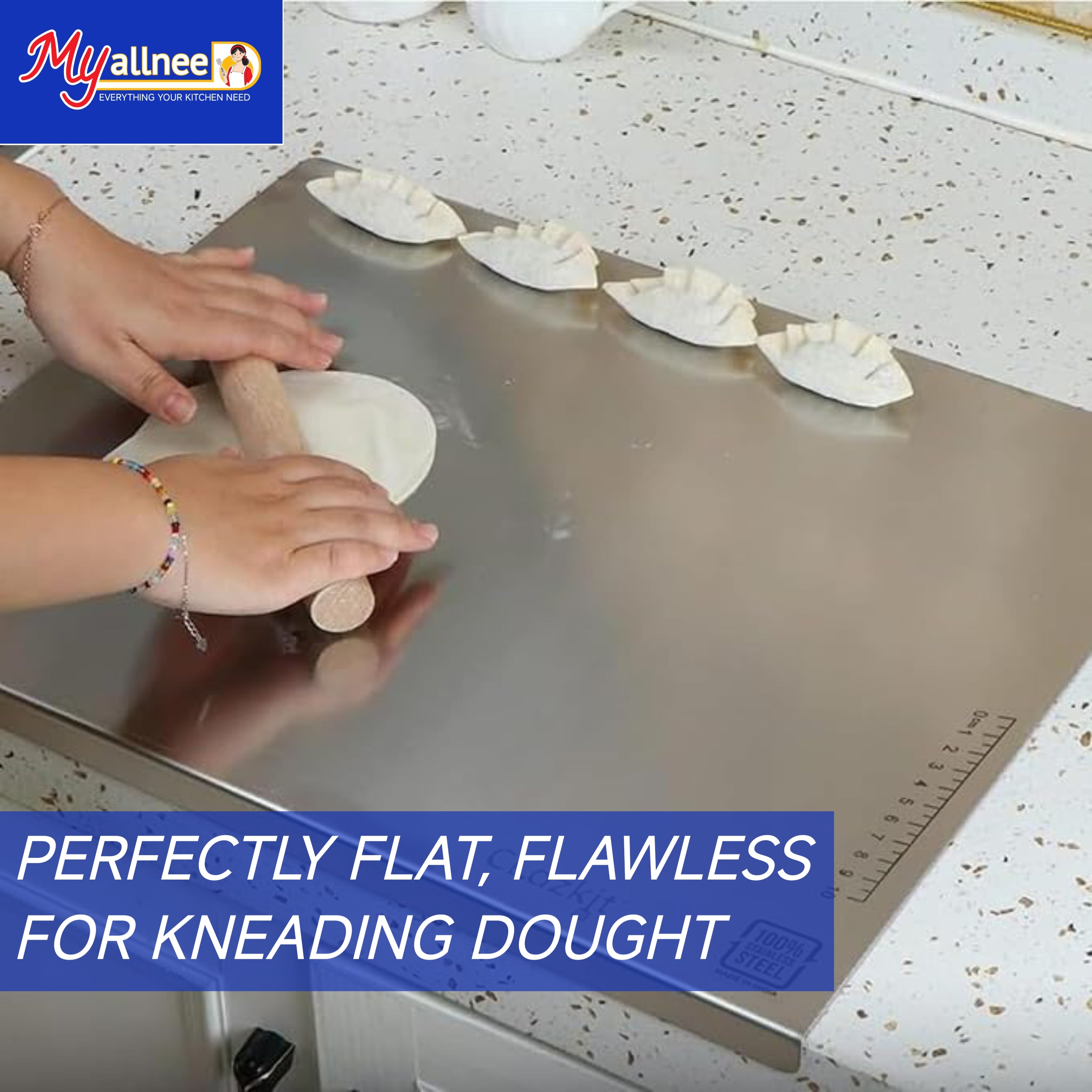 Say Goodbye to Bacteria: Invest in Myallneed High-Grade Premium Stainless Steel Chopping Board — The Last Board You’ll Ever Need | 100% Hygienic & Lifetime Durable | Invest in Your Family’s Health: